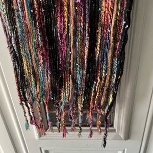 MULTI COLORED GLITTERED SCARF